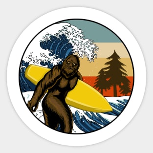 Retro Bigfoot international sufing championship Sticker